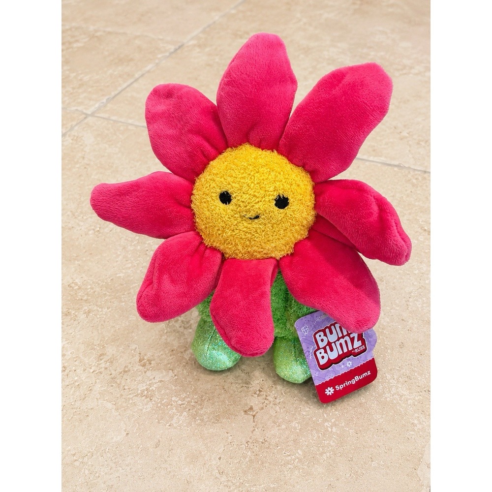 BumBumz SpringBumz Dan Flower Plush BBZ8 #423 NWT Kellytoy Stuffed Animal